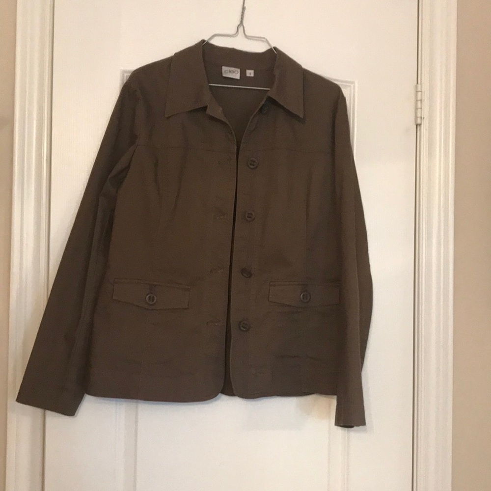 Cleo Brown Button-Up Jacket
